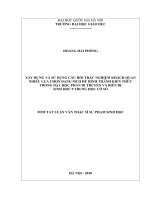 Xây dựng và sử dụng câu hỏi trắc nghiệm khách quan nhiều lựa chọn dạng MCQ để hình thành kiến thức trong dạy học phần di truyền và biến dị Sinh học 9 trung học cơ sở