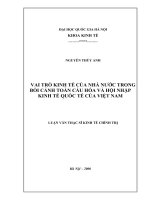 Vai trò kinh tế của nhà nước trong bối cảnh toàn cầu hóa và hội nhập kinh tế quốc tế của Việt Namtt.PDF