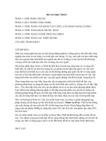 Thiết kế hệ thống sản xuất chưng cất sản xuất cồn 90o từ hỗn hợp rượu etylic nước bằng tháp đệm với năng suất sản phẩm 400kgh, nhập liệu chứa 30% thể tích cồn, sản phẩm đáy chứa 90% thể tích nước