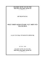 Phát triển kinh tế khu vực miền núi Thanh Hóa