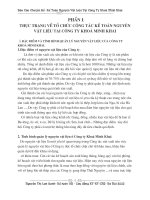 báo cáo chuyên đề kế toán nguyên vật liệu tại công ty khóa Minh Khai