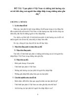 Lạm phát ở Việt Nam và những ảnh hưởng của nó tới đời sống cuả người thu nhập thấp trong những năm gần đây