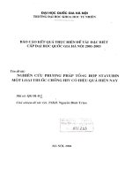 Nghiên cứu phương pháp tổng hợp Stavuđin, một loại thuốc chống HIV có hiệu quả hiện nay