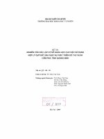 Nghiên cứu xác lập cơ sở khoa học cho việc sử dụng hợp lý quỹ đất đai phục vụ phát triển đô thị thị xã Cẩm Phả, tỉnh Quảng Ninh