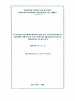 Xây dựng mô hình phân loại rác thải sinh hoạt tại khu chung cư cao tầng 19, Thanh Xuân Bắc, Thanh Xuân, Hà Nội