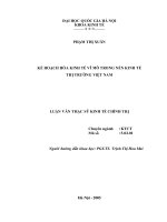 Kế hoạch hoá kinh tế vĩ mô trong nền kinh tế thị trường Việt Nam