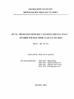 Hệ đo đạo hàm bậc cao bằng phương pháp số ghép nối máy tính và xử lý tín hiệu