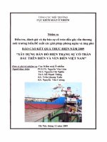 Báo cáo kết quả thực hiện năm 2009 Xây dựng bản đồ hiện trạng sự cố tràn dầu trên biển và ven biển Việt Nam