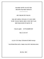 Thu hút dòng vốn đầu tư gián tiếp nước ngoài trong bối cảnh Việt Nam hội nhập kinh tế quốc tế