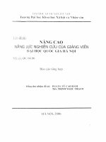 Nâng cao năng lực nghiên cứu của giảng viên Đại học quốc gia Hà Nội