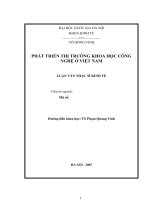 Phát triển thị trường khoa học công nghệ ở Việt Nam