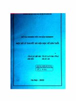 Một số lý thuyết xã hội học về lứa tuổi