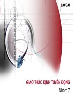 GIAO THỨC ĐỊNH TUYẾN ĐỘNG