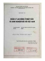 Quản lý lao động ở Nhật Bản và kinh nghiệm đối với Việt Nam