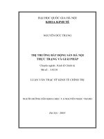 hị trường bất động sản Hà Nội thực trạng và giải pháp
