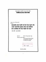 Nghiên cứu thiết kế và tích hợp các chíp chuyên dụng vào hệ thống đo lường và thu thập dữ liệu