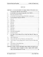 THỰC TRẠNG  MỞ RỘNG HOẠT ĐỘNG TÍN DỤNG TẠI NGÂN HÀNG NÔNG NGHIỆP VÀ PHÁT TRIỂN NÔNG THÔN VIỆT NAM CHI NHÁNH TÂY ĐÔ