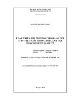 Phát triển thị trường cho hàng dệt may Việt Nam trong bối cảnh hội nhập kinh tế quốc tế
