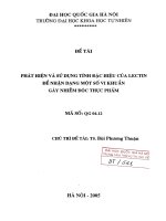 Phát hiện và sử dụng tính đặc hiệu của Lectin để nhận dạng một số vi khuẩn gây nhiễm độc thực phẩm