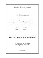 Nâng cao năng lực cạnh tranh của ngành công nghệ thông tin Việt Nam