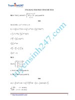 ứng dụng tích phân vào bài toán thể tích