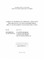 Nghiên cứu mô phỏng quá trình mưa - dòng chảy trên một số lưu vực sông ngòi miền trung phục vụ sử dụng hợp lý tài nguyên nước và đất