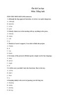 Ôn thi cao học môn TIẾNG ANH