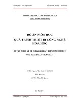 đồ án môn học quá trình công nghệ thiết bị thiết kế hệ thống cô đặc hai nồi xuôi chiều ống tuần hoàn trng tâm