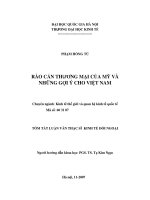 Rào cản thương mại của Mỹ và những gợi ý cho Việt Nam