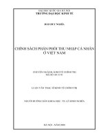 Chính sách phân phối thu nhập cá nhân ở Việt Nam