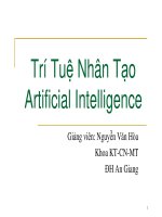 Bài giảng môn học trí tuệ nhân tạo