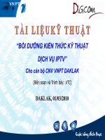 BỒI DƯỠNG KIẾN THỨC KỸ THUẬT DỊCH VỤ IPTV” Cho cán bộ CNV VNPT DAKLAK