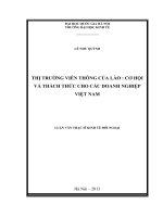 Thị trường viễn thông của Lào cơ hội và thách thức cho các doanh nghiệp Việt Nam