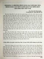 Nội dung và phương pháp giảng dạy môn đọc báo nhằm nâng cao chất lượng đào tạo tiếng Hán cho sinh viên Việt Nam