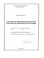 Hoạt động của ngân hàng Nhà nước Việt nam trong điều kiện chuyển sang kinh tế thị trường