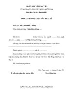 HỒ sơ bảo vệ LUẬN văn