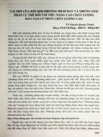 Vai trò của đổi mới phương pháp dạy và những giải pháp cụ thể đối với việc nâng cao chất lượng đào tạo cử nhân chất lượng cao