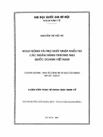 Hoạt động tài trợ xuất nhập khẩu tại các ngân hàng thương mại quốc doanh Việt Nam