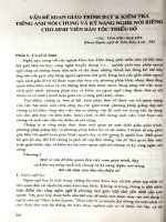Vấn đề soạn giáo trình dạy và kiểm tra tiếng anh nói chung và kỹ năng nghe nói riêng cho sinh viên dân tộc thiểu số