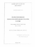 Đổi mới hệ thống ngân hàng trong quá trình chuyển sang kinh tế thị trường ở Việt Nam