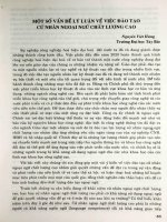 Một số vấn đề lý luận về việc đào tạo cử nhân ngoại ngữ chất lượng cao