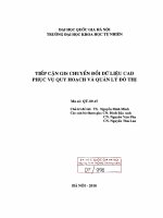 Tiếp cận GIS chuyển đổi dữ liệu CAD phục vụ quy hoạch và quản lý đô thị