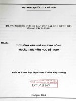 Tư tưởng văn hóa phương đông và cấu trúc văn học Việt Nam