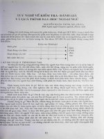 Suy nghĩ về kiểm tra - đánh giá và quá trình dạy - học ngoại ngữ.PDF