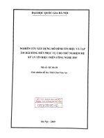 Nghiên cứu xây dựng mô hình tín hiệu và tạp âm dải sóng mét phục vụ cho thử nghiệm hệ xử lý tín hiệu trên công nghệ DSP