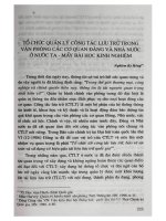 Tổ chức quản lý công tác lưu trữ trong văn phòng các cơ quan đảng và nhà nước ở nước ta-mấy bài học kinh nghiệm