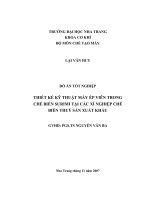 Đồ án Thiết kế kỹ thuật máy ép viên trong chế biến Surimi tại các xí nghiệp chế biến thuỷ sản xuất khẩu