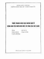 Thực trạng giáo dục ngôn ngữ ở vùng dân tộc miền núi một số tỉnh của Việt Nam