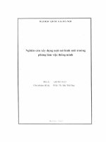 Nghiên cứu xây dựng một mô hình môi trường phòng làm việc thông minh