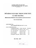 Mô hình toán học trong sinh thái và môi trường